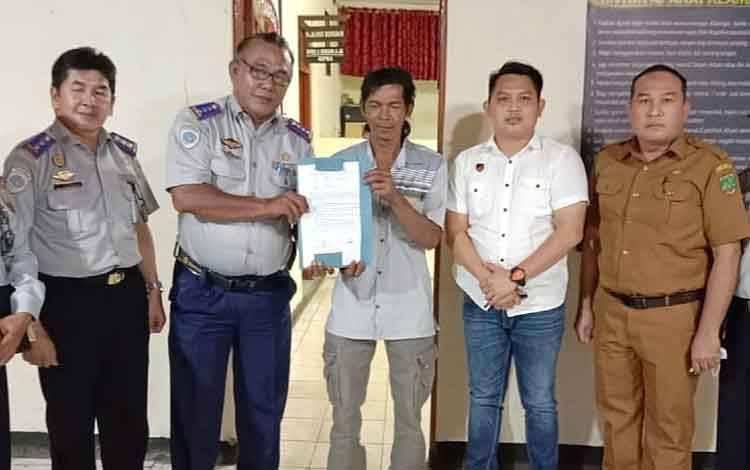 Polsek Dusun Tengah Mediasi Pengrusakan Portal yang Dilaporkan Dinas Perhubungan