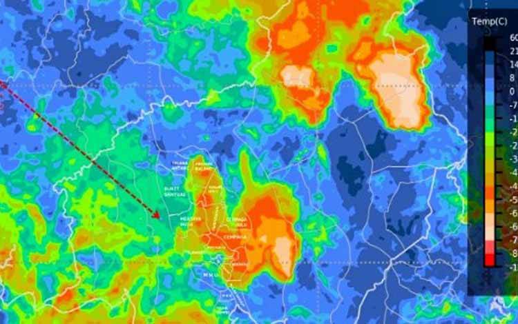 Terjadi Pertumbuhan Awan Hujan Signifikan di Kotim