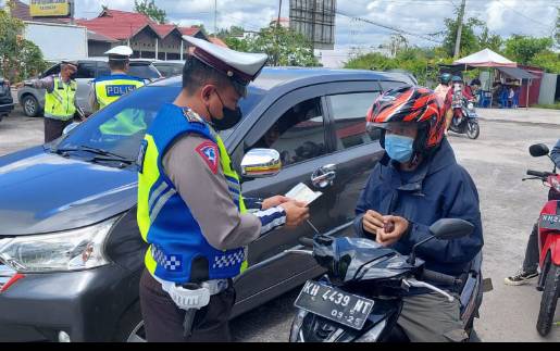 Hari Pertama Operasi Patuh Telabang 2022, Polres Katingan Tindak 16 Pelanggar