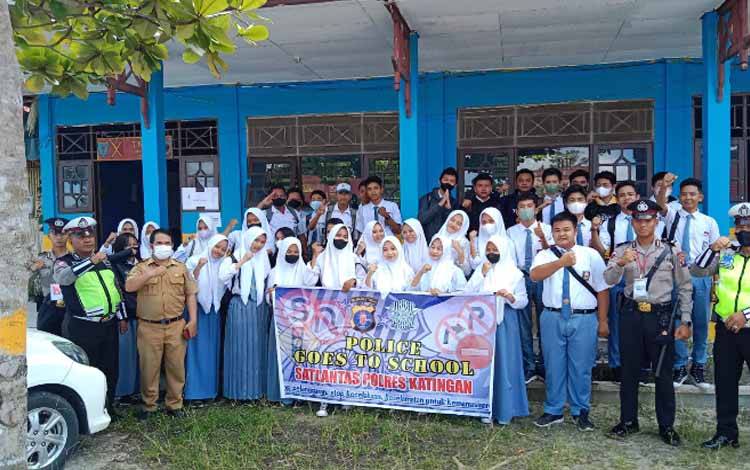 Satlantas Polres Katingan Ajak Pelajar Tertib Berlalu Lintas