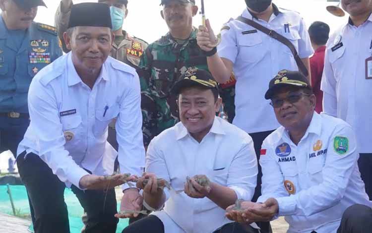 Wagub Kalteng Tinjau Pembangunan Shrimp Estate di Desa Sei Pasir Sukamara