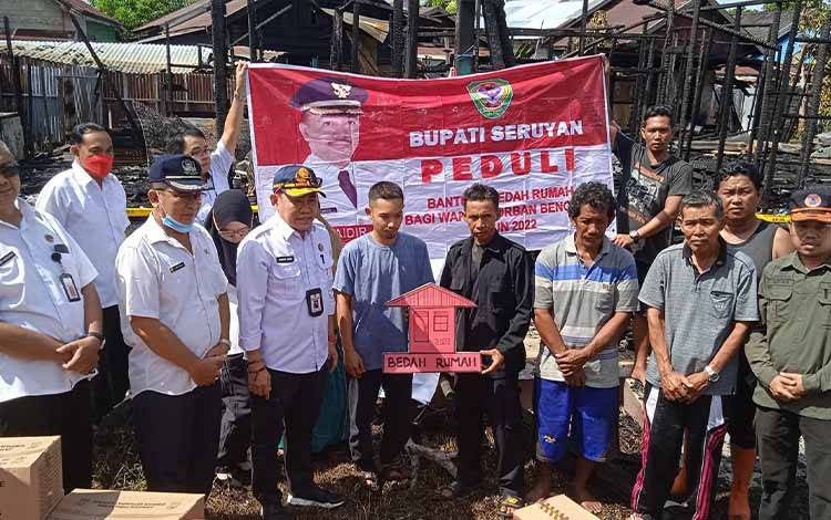 Bupati Seruyan Bergerak Cepat Bantu Korban Kebakaran