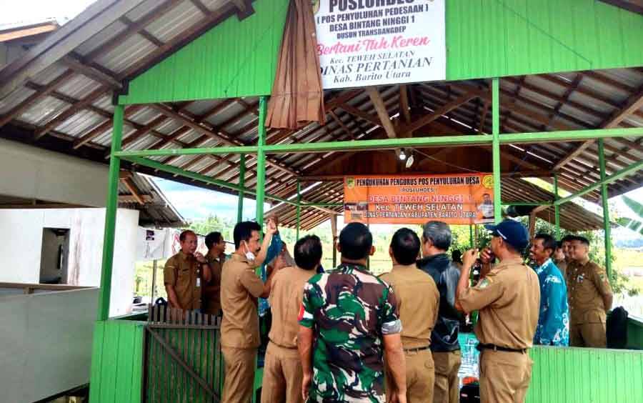 Kadis Pertanian Barito Utara Resmikan Pos Penyuluh Desa di Desa Bintang Ninggi I
