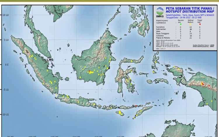 Titik Panas di Katingan Menggila, Kotim Hanya Terdeteksi 1 Titik