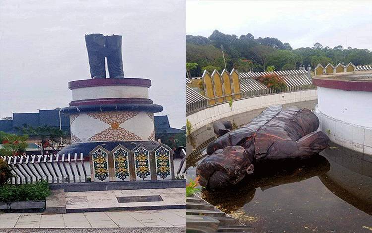 Patung Tjilik Riwut Roboh, Sekda Katingan Minta DPUPR Segera Cek?