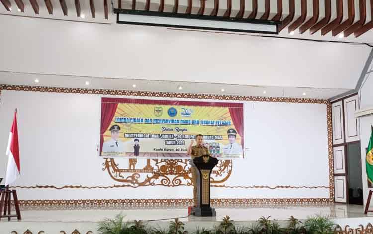 Bupati Gunung Mas Berharap Lomba Pidato Anti Narkoba Bantu Sadarkan Generasi Muda Soal Bahaya Narkotika