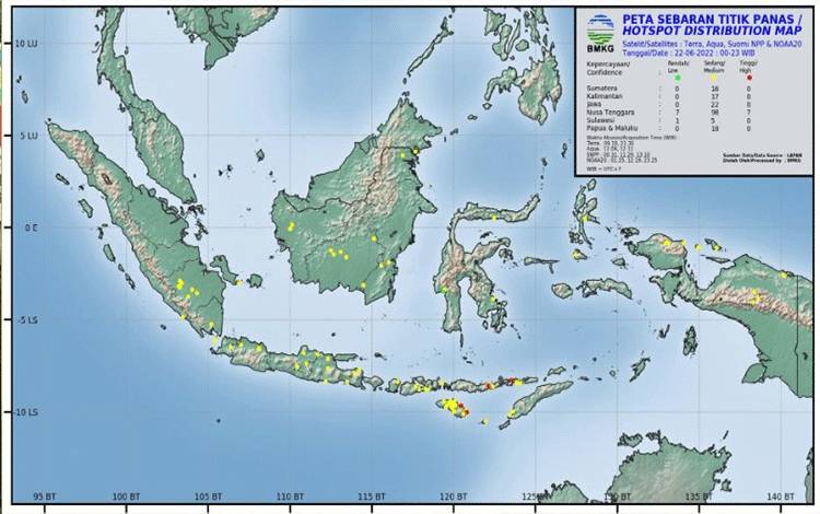 Terdeteksi 2 Titik Panas di Antang Kalang Kalang