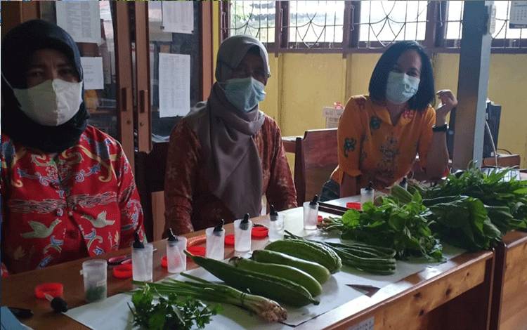 Pastikan Aman dari Pestisida, Dinas Ketahanan Pangan Kapuas Uji Rapid Tes Sayuran dan Buah