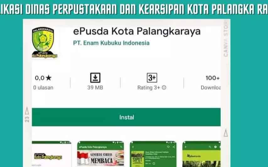 Dispursip Palangka Raya Luncurkan Aplikasi E-Pusda, Baca Buku Pakai HP