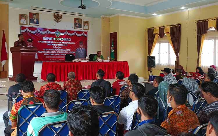 Sekda Seruyan Buka Rakor Optimalisasi Penerimaan dan Penyaluran PBB-P2