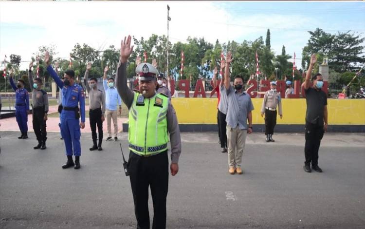 Personel Polres Kapuas Diberikan Latihan Peningkatan Kemampuan Fungsi Teknis Lantas