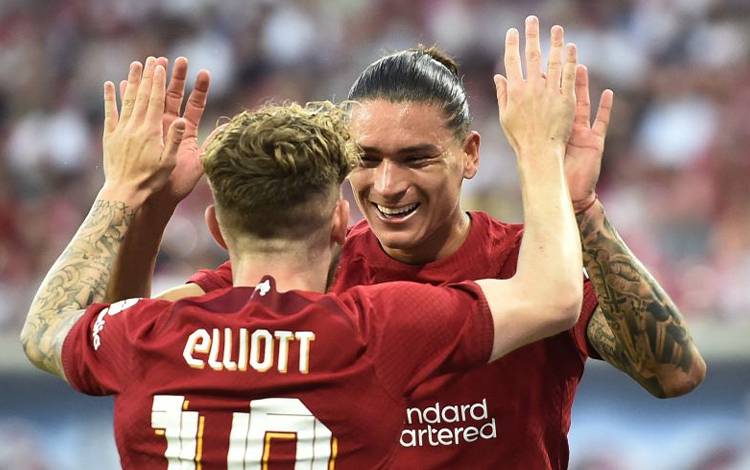 Darwin Nunez Cetak Empat Gol saat Liverpool Hancurkan Leipzig