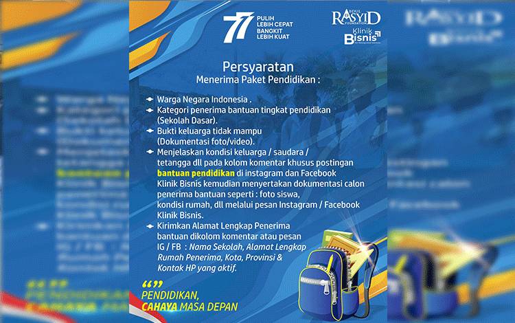 Ini Syarat dan Ketentuan untuk Ikuti Program Cahaya Pendidikan 17 Agustus