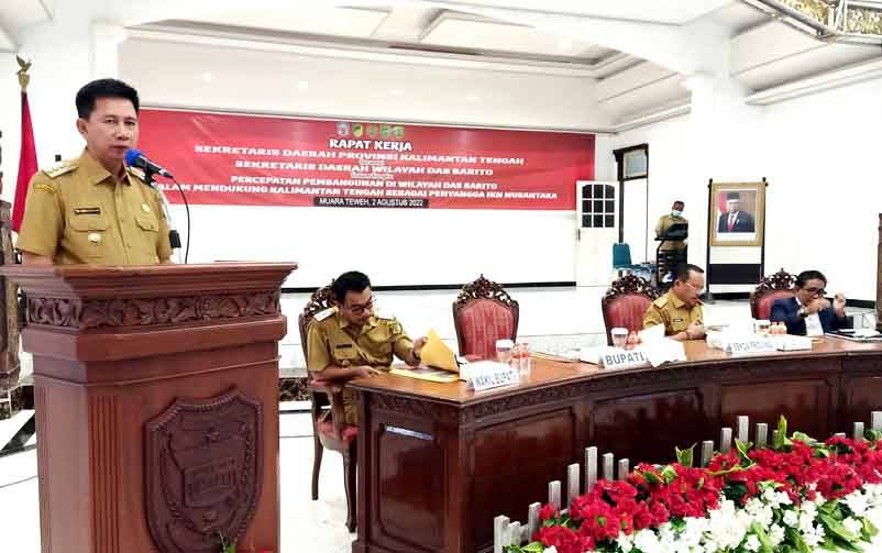 Bupati Barito Utara Beberkan Capaian Pembangunan di Depan Sekda se DAS Barito
