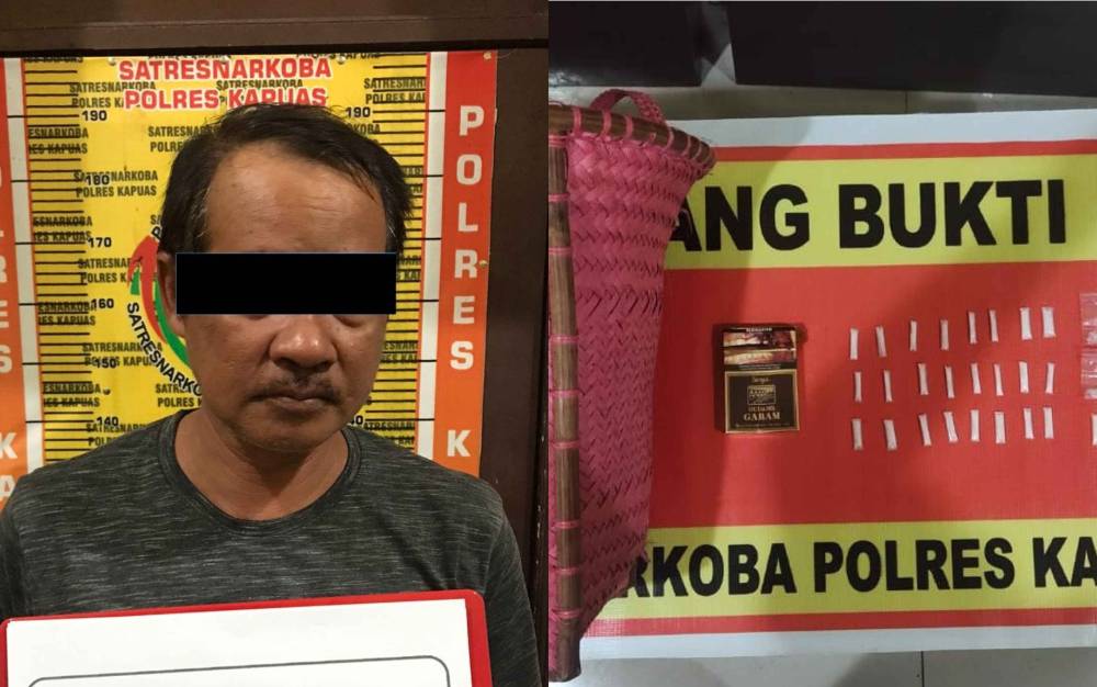 Terduga Pengedar Sabu Ini Ditangkap Anggota Satresnarkoba Polres Kapuas