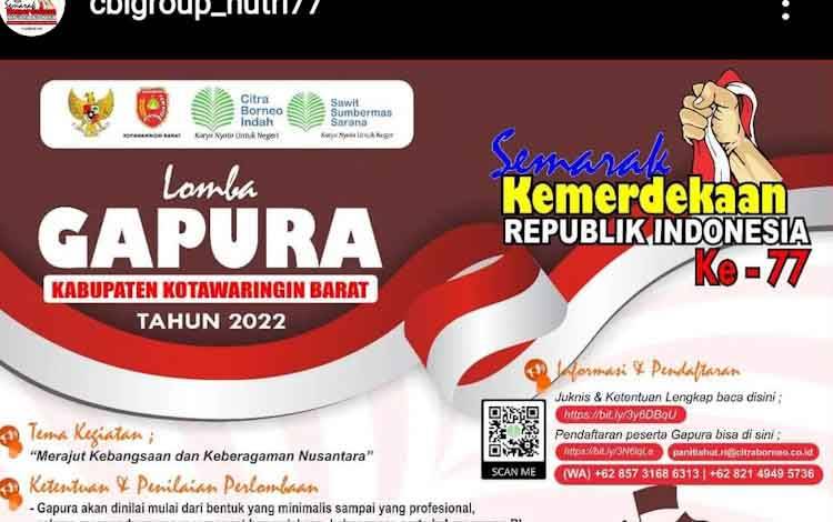 Sejumlah Komplek Perumahan dan RT di Kobar Ikuti Lomba Gapura yang Digelar PT SSMS, Tbk - CBI Group