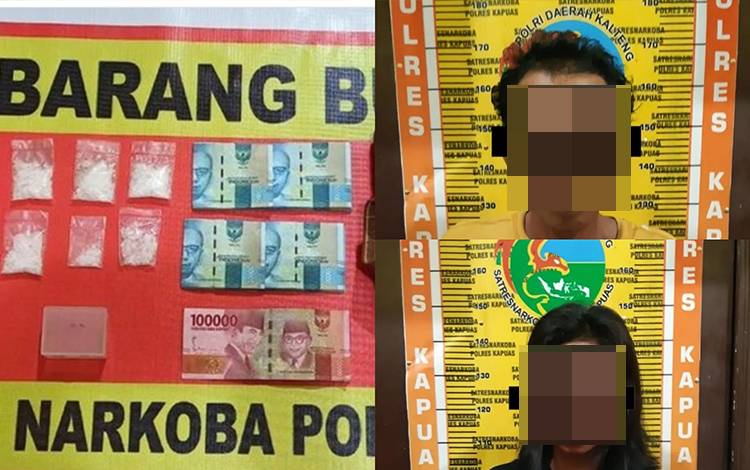 Diduga Pengedar Sabu, Pasutri Ini Diamankan Satresnarkoba Polres Kapuas