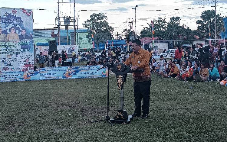 Pesan Bupati Gunung Mas kepada Pemenang di Turnamen PBVSI Cup 2022