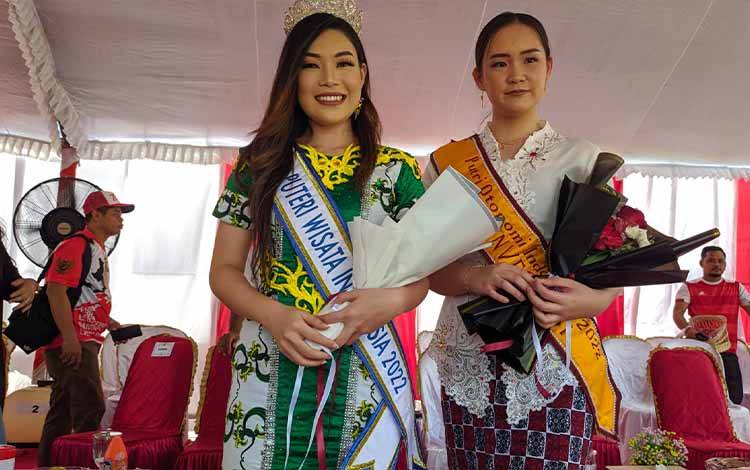 Putri Wisata dan Putri Otonomi Indonesia Ikut Saksikan Pawai Pembangunan Kotim