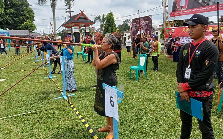 Nenek 64 Tahun Ikut Lomba Manyipet pada Festival Budaya Nansarunai Jajaka