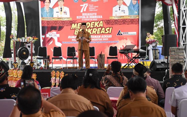 Wabup Kapuas Apresiasi Kegiatan Merdeka Berkreasi Digelar Rumah Pintar Taman Askari
