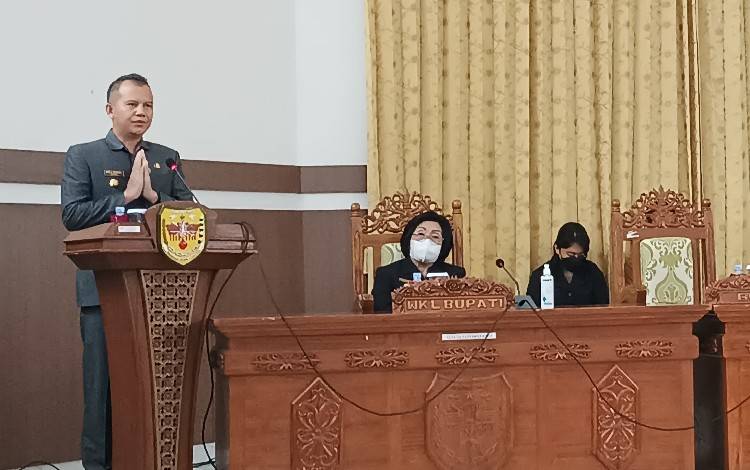 Pesan Bupati Gunung Mas untuk Perangkat Daerah di Rapat Paripurna
