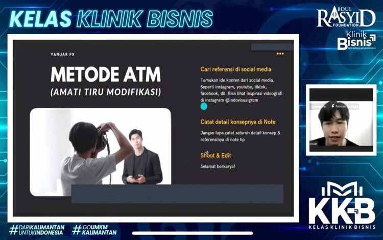 Kelas Klinik Bisnis: Mengemas Ide Konten Dapat Dilakukan dengan Metode ATM