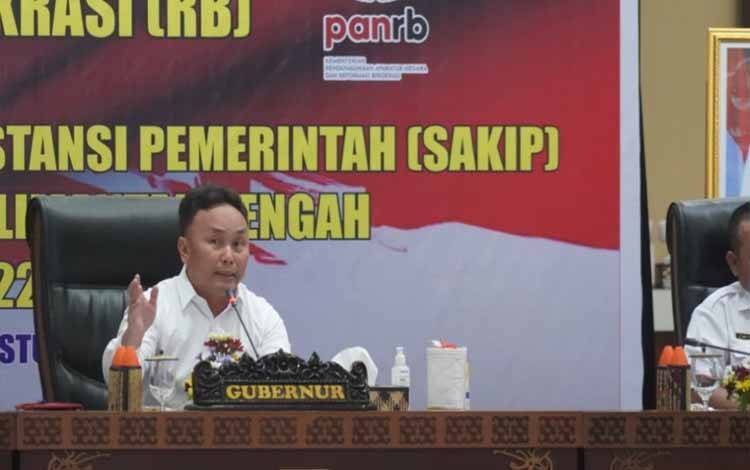 Gubernur Kalteng Apresiasi Langkah Evaluasi SAKIP Daerah
