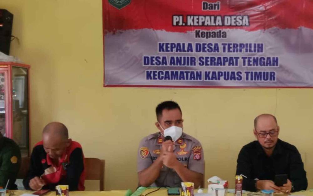 Kapolsek Kapuas Timur Sampaikan Pesan Kamtibmas