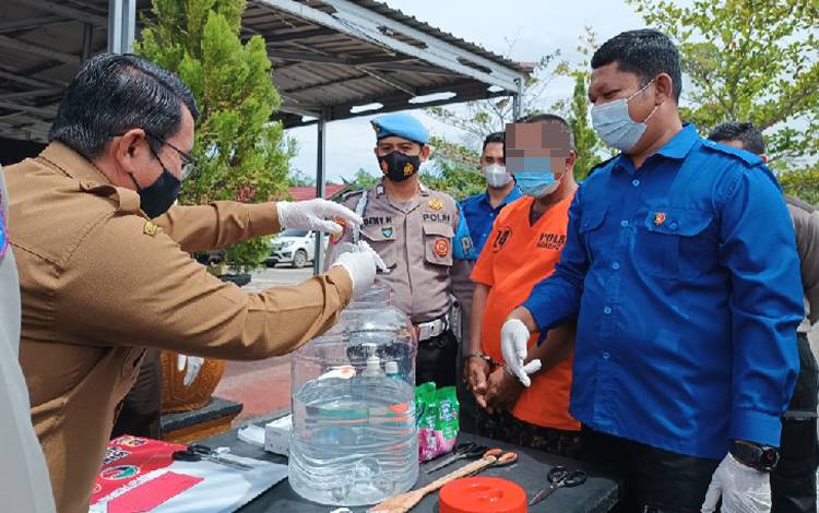 Polres Gunung Mas Musnahkan 13,8 Gram Sabu