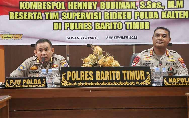 Bidkeu Polda Kalteng Kunjungan Supervisi ke Polres Barito Timur