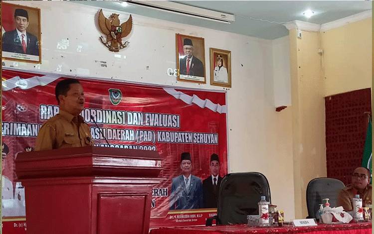 Buka Rakor Evaluasi Penerimaan PAD, Sekda Seruyan Sampaikan ini
