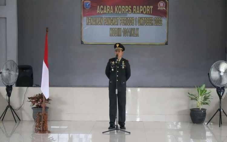 Ini Pesan Dandim saat Pimpin Upacara Kenaikan Pangkat Personel Kodim Kuala Kapuas