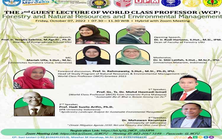 World Class Professor Dosen USU Akan Adakan Guest Lecture ke 2