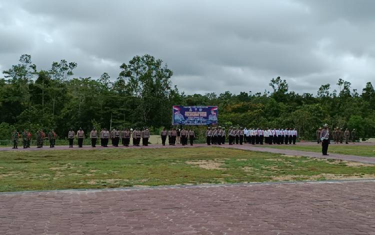Polres Gunung Mas Apel Upacara Pasukan Operasi Zebra Telabang 2022