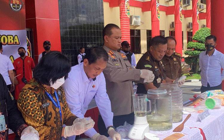 Polda Kalteng Tangkap 116 Tersangka Narkoba, 1,98 Kg Sabu dan 423 Butir Butir Ekstasi Serta 70 Butir Karisoprodol Diamankan