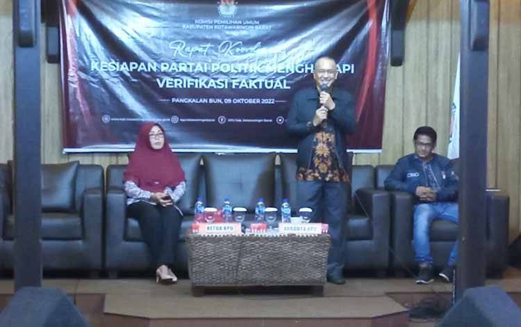 KPU Kobar Gelar Rakor Jelang Digelarnya Verifikasi Faktual Parpol?