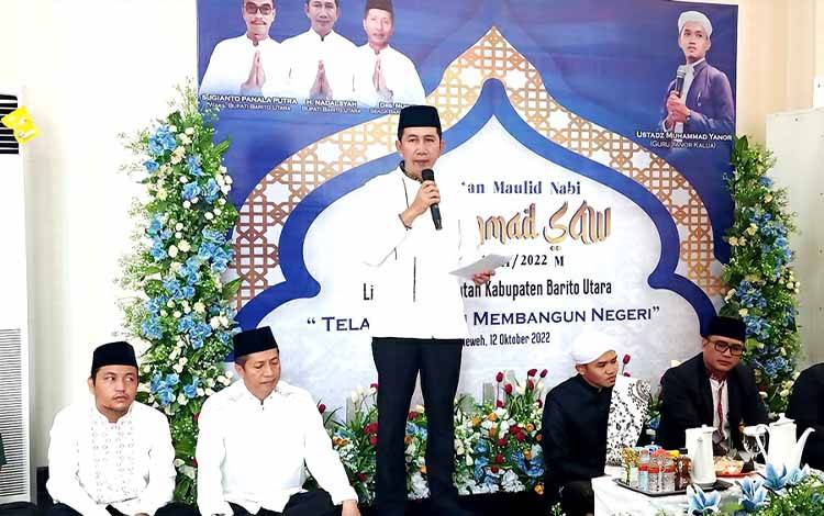 Pemkab Barito Utara Hadirkan Al Mukarram Muhammad Yanor pada Peringatan Maulid Nabi Muhammad SAW