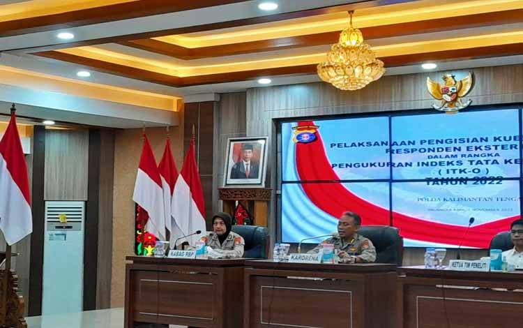 Polda Kalteng Gelar Kuisioner Indek Tata Kelola Online