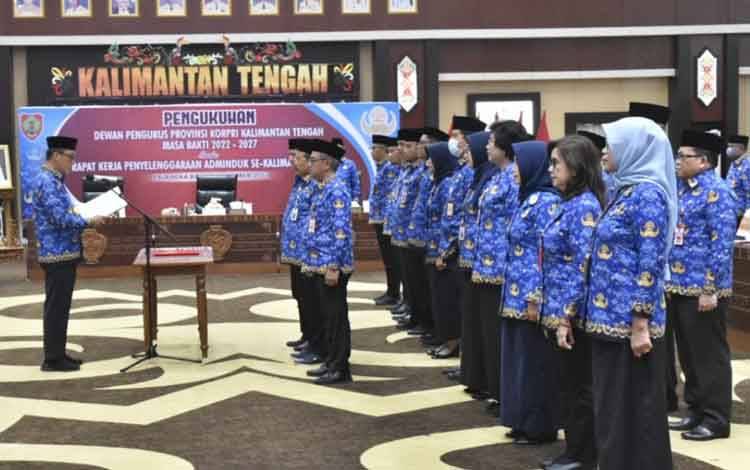 Nuryakin Resmi Jabat Ketua Dewan Pengurus Korpri Kalteng