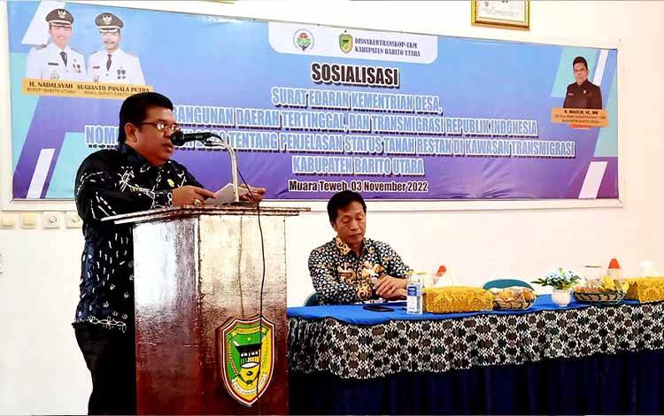 Disnakertranskop dan UKM Barito Utara Sosialisasikan SE Kemendes PDTT