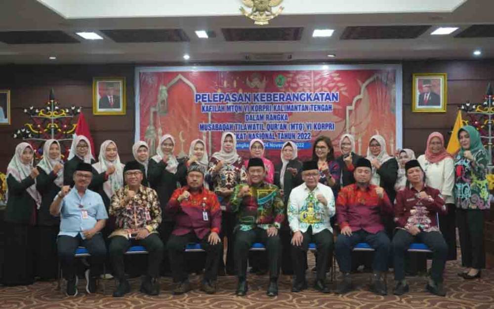 Wagub Kalteng Lepas Keberangkatan Kafilah MTQ Nasional Korpri
