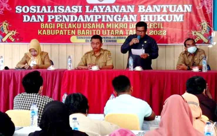 Disnakertranskop UKM Barito Utara Sosialiasi LBPH Bagi Pelaku UMK