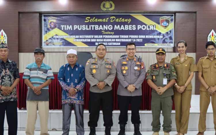 Puslitbang Polri Lakukan Penelitian Penerapan Keadilan Restoratif Justice di Polres Katingan