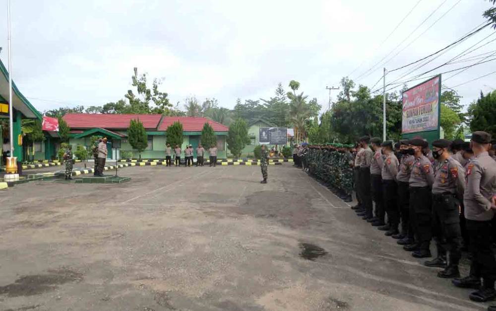 Jaga Sinergitas TNI/Polri Kodim 1013 Muara Teweh Gelar Apel Gabungan