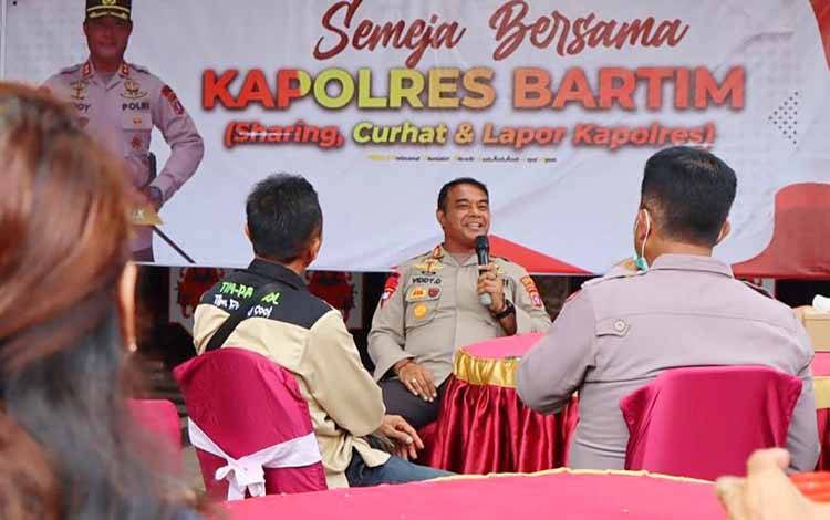 Semeja Bersama Kapolres Barito Timur: Sharing, Curhat dan Lapor Kapolres