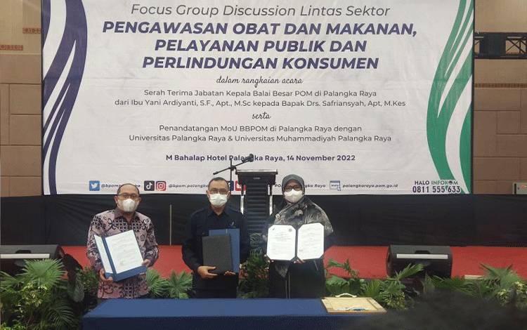 BPOM Palangka Raya Gandeng Universitas Tingkatkan Pengawasan Obat dan Makanan