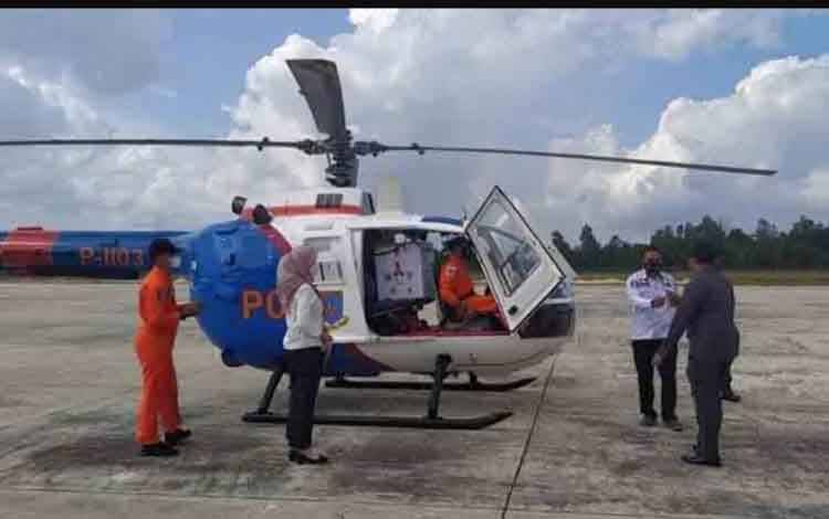 Helikopter yang Hilang Pernah Mengantarkan Vaksin Covid-19 ke Kobar