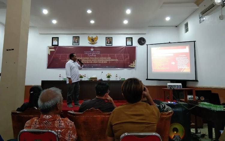 KPU Gunung Mas Gelar Sosialisasi Penataan Dapil dan Alokasi Kursi DPRD