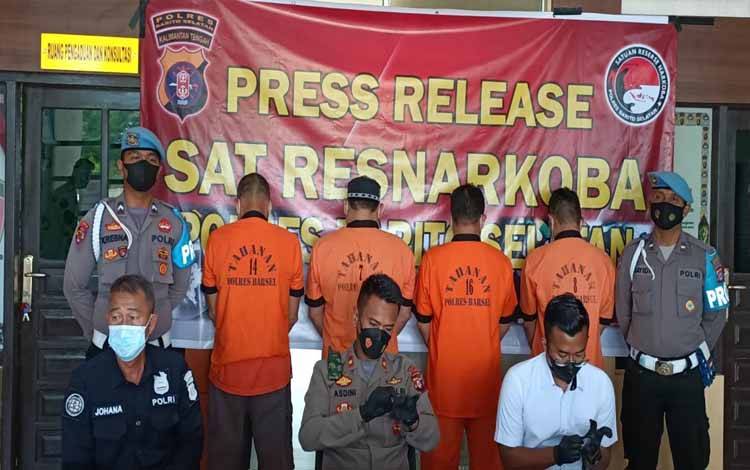 Polisi Amankan 16,89 Gram Sabu dari 4 Orang Tersangka